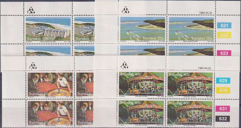 Stamps Control Blocks Transkei 1983 Tourism