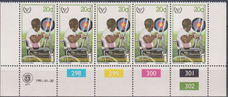Stamps Control Blocks Bophuthatswana 1981 International Year of Disabled Persons