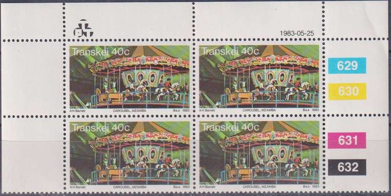 Stamps Control Blocks Transkei 1983 Tourism
