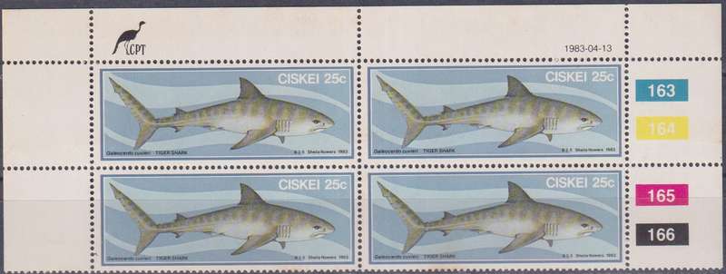 Stamp Control Blocks Ciskei 1983 Sharks