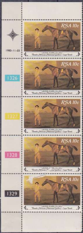 Stamp Control Blocks RSA 1980 Paintings from the South African National Gallery, Cape Town