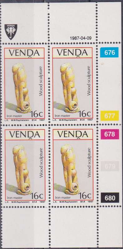 Stamp Control Blocks Venda 1985 Fruits