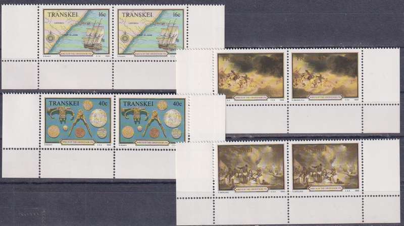 Stamp Control Blocks Transkei 1988 Shipwreck of "Grosvenor", 1782