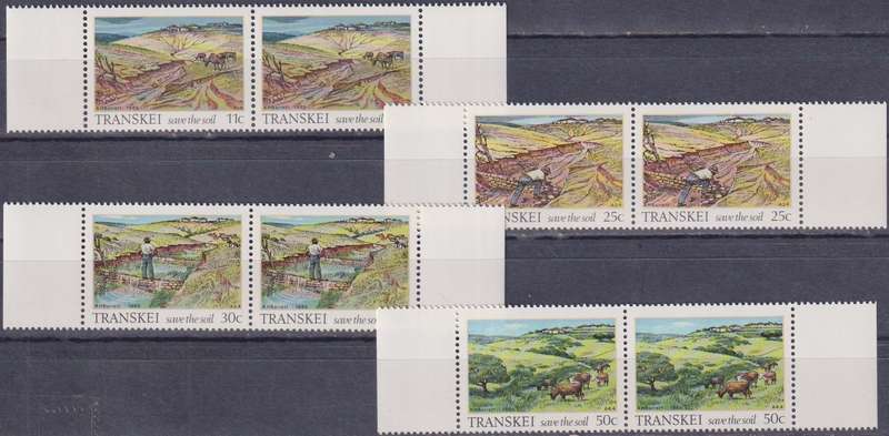 Stamp Control Blocks Transkei 1985 Soil Conservation