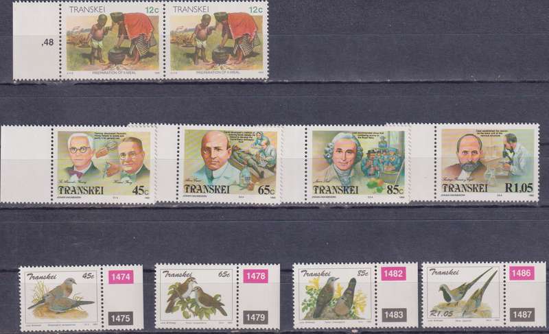 Stamp Control Blocks Transkei Mix Card