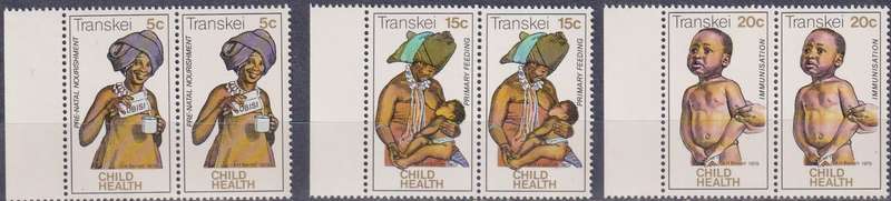 Stamp Control Blocks Transkei 1979 Child Welfare