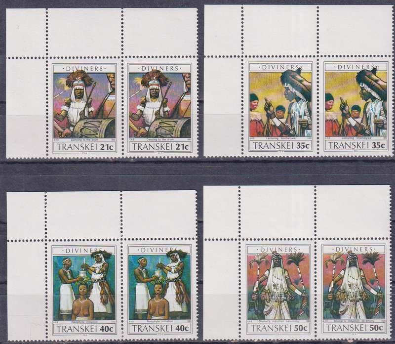 Stamp Control Blocks Transkei 1990 Diviners