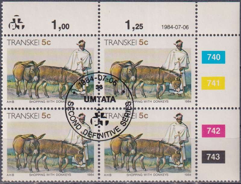 Stamp Control Blocks Transkei 1984 Xhosa Culture