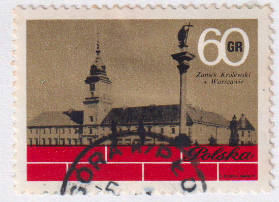 Stamps 1971 Rebuilding the Royal Castle in Warsaw Poland