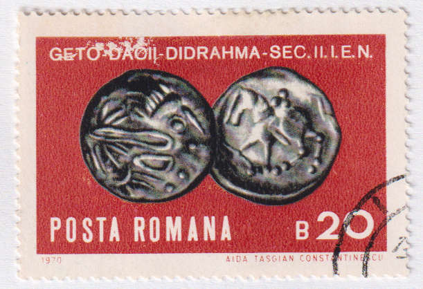 Stamps 1970 Old Coins Romania