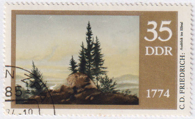 Stamps 1974 Paintings - The 200th Anniversary of Caspar David Friedrich DDR