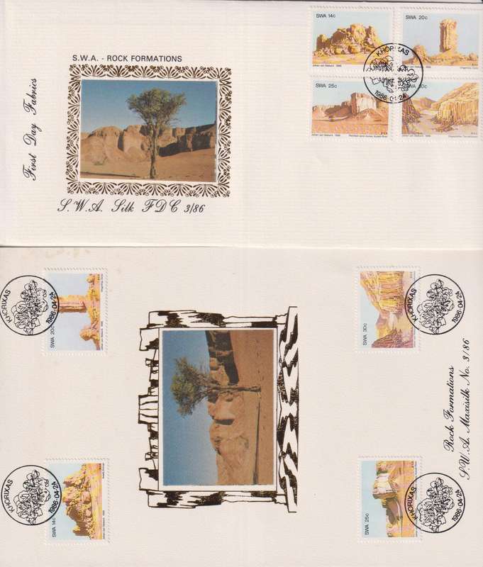 Stamps SWA Silk 1986 Rock Formations