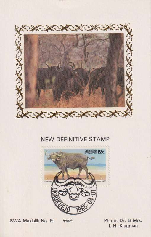 Stamps SWA Silk 1985 Wild Mammals