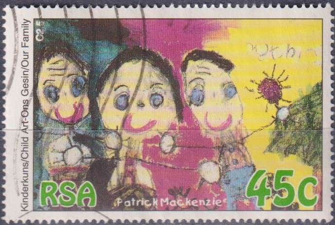 Stamps RSA 1994 International Year of the Family. Children's Paintings