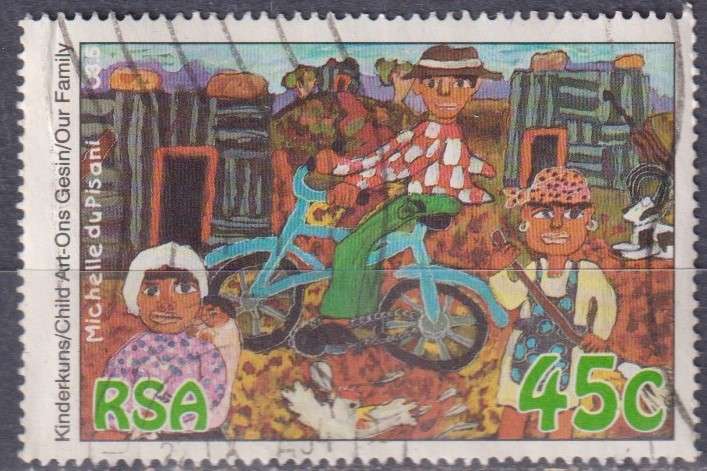 Stamps RSA 1994 International Year of the Family. Children's Paintings