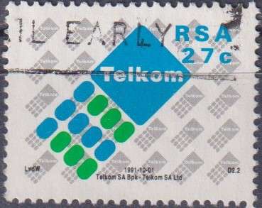 Stamps RSA 1991 Establishment of Post Office Ltd and Telekom Ltd