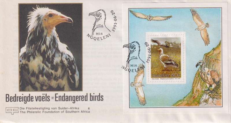 FDC Transkei 1991 Endangered Birds