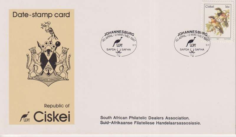 Fist Day Stamp Card Ciskei