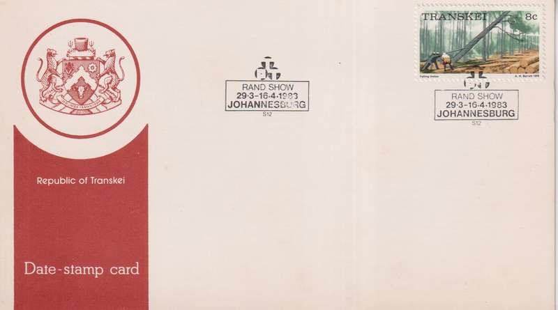 Stamps Date Stamp card Transkei