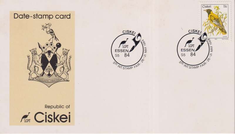 Fist Day Stamp Card Ciskei