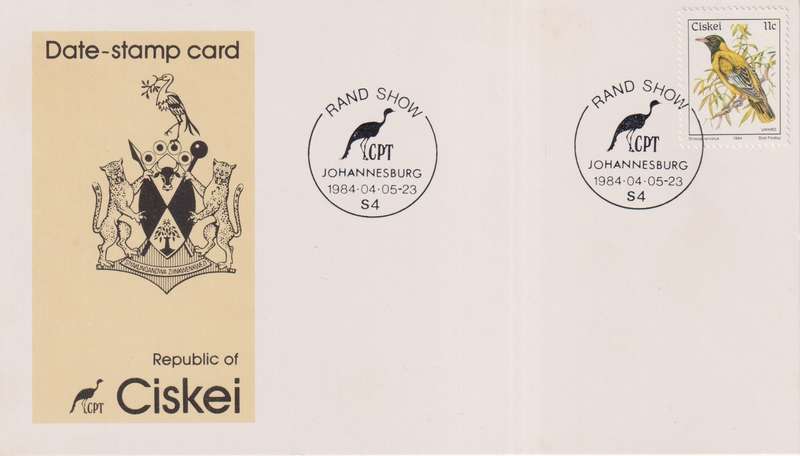 Fist Day Stamp Card Ciskei