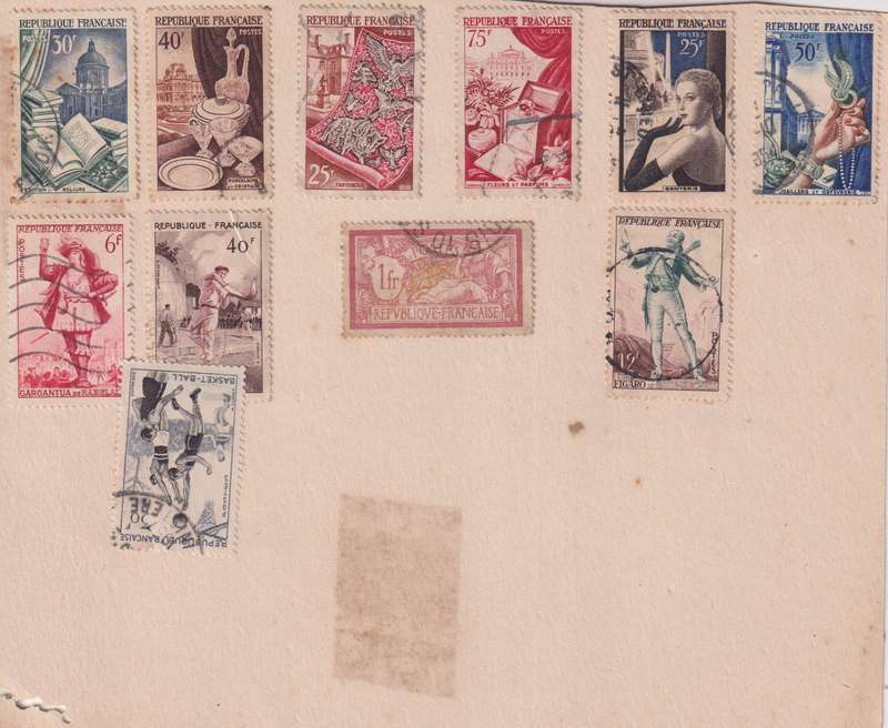 Stamps on paper Mix World