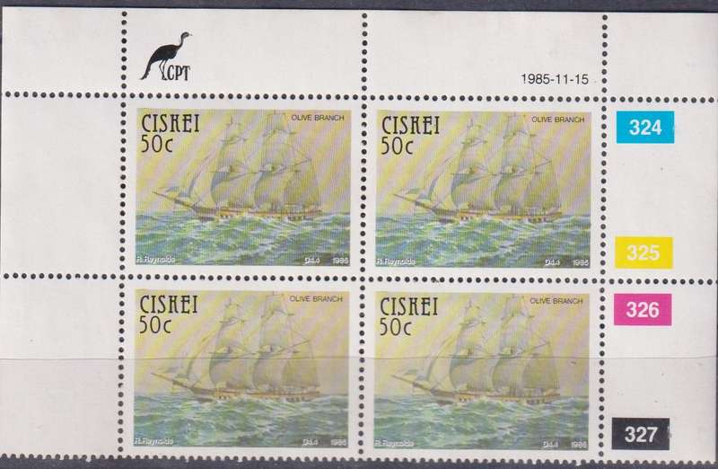 Stamp Control Blocks Ciskei