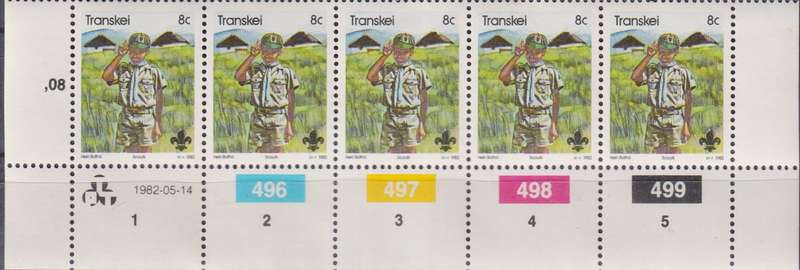Stamp Control Blocks Transkei