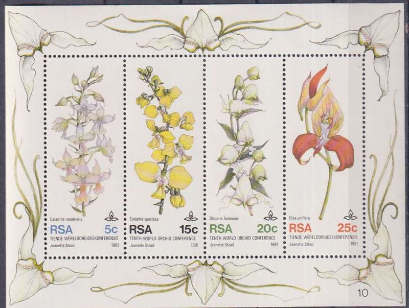 Stamp Control Blocks 1981 The 10th World Orchid Conference, Durban