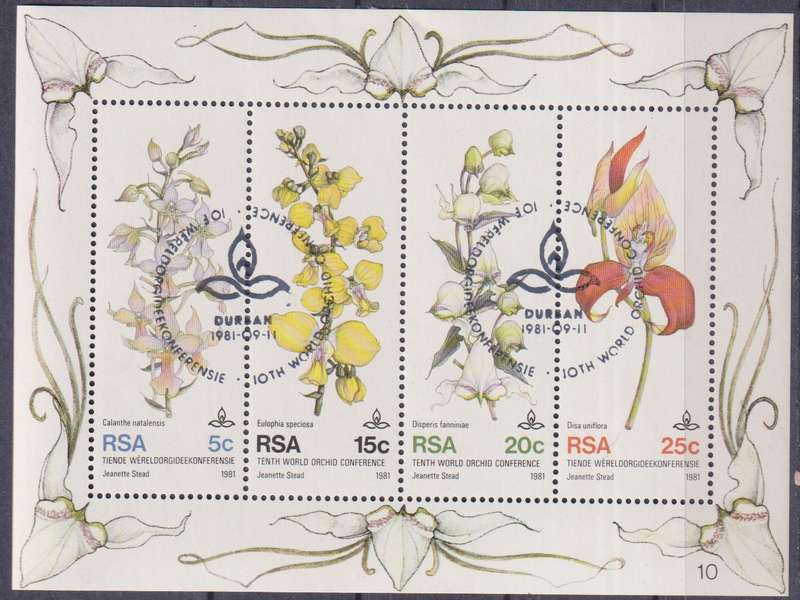 Stamp Control Blocks 1981 The 10th World Orchid Conference, Durban