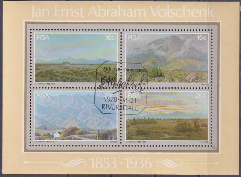 Stamp Control Blocks 1978 The 125th Birth Anniversary of J. E. A. Volschenk - Normal Paper