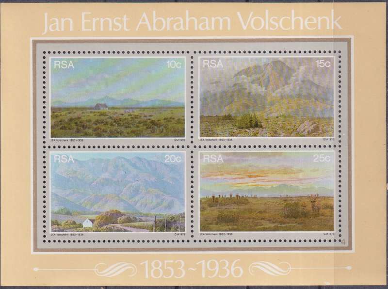 Stamp Control Blocks 1978 The 125th Birth Anniversary of J. E. A. Volschenk - Normal Paper