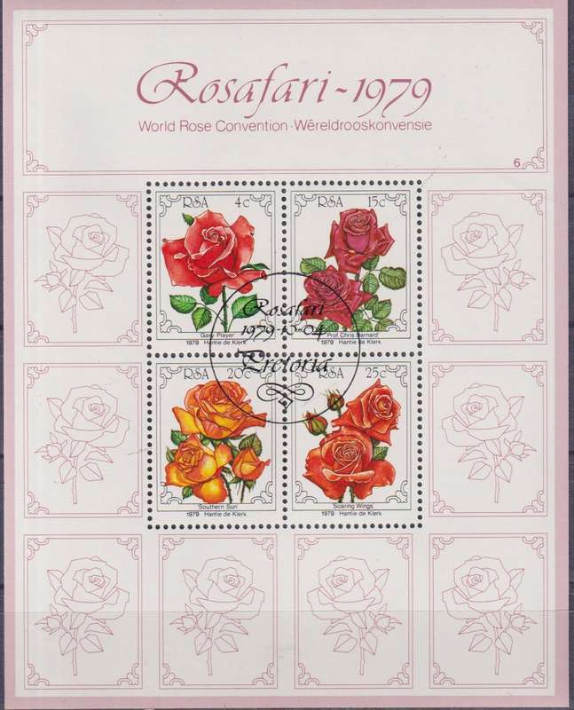 Stamp Control Blocks 1979 Rosafari 1979 World Rose Convention, Pretoria