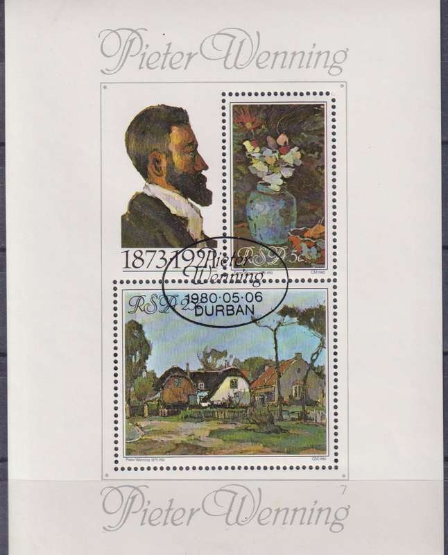Stamp Control Blocks 1980 Paintings by Pieter Wenning