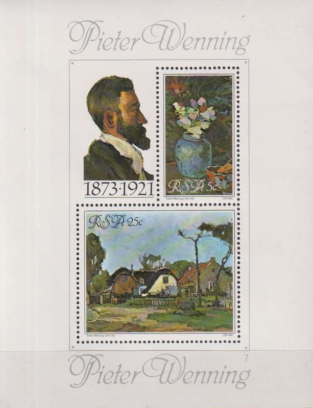 Stamp Control Blocks 1980 Paintings by Pieter Wenning