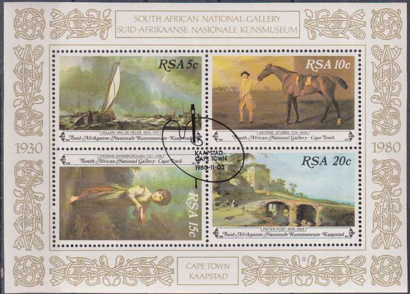 Stamp Control Blocks 1980 Paintings from the South African National Gallery, Cape Town