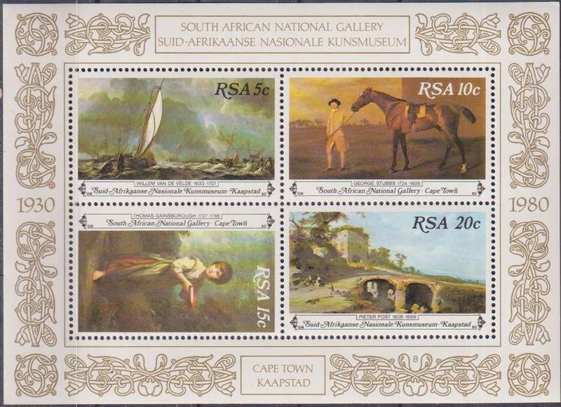 Stamp Control Blocks 1980 Paintings from the South African National Gallery, Cape Town