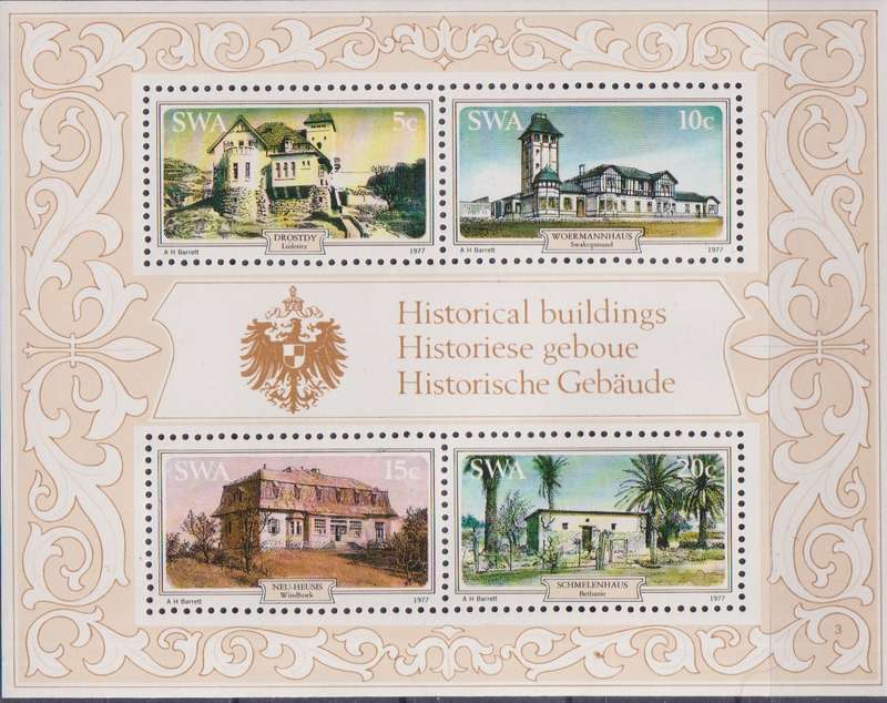 Stamp Control Blocks SWA 1977 Historic Houses