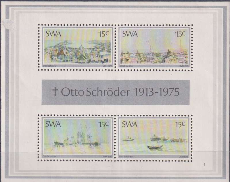 Stamp Control Blocks SWA 1975 Otto Schroder