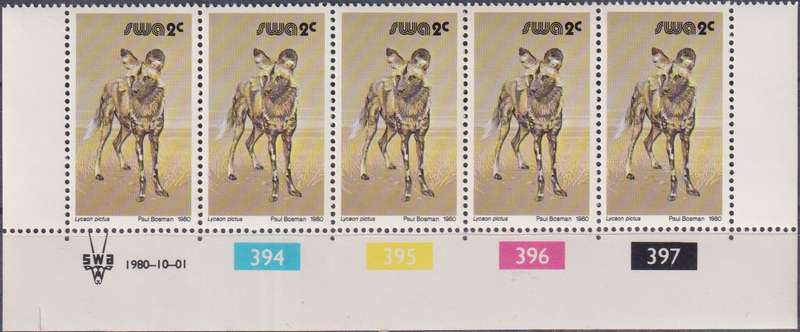 Stamp Control Blocks SWA 1980 Wild Mammals