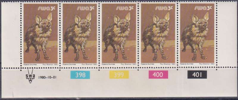 Stamp Control Blocks SWA 1980 Wild Mammals