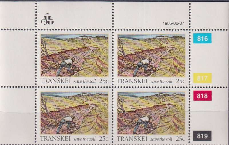 Stamp Control Blocks Transkei
