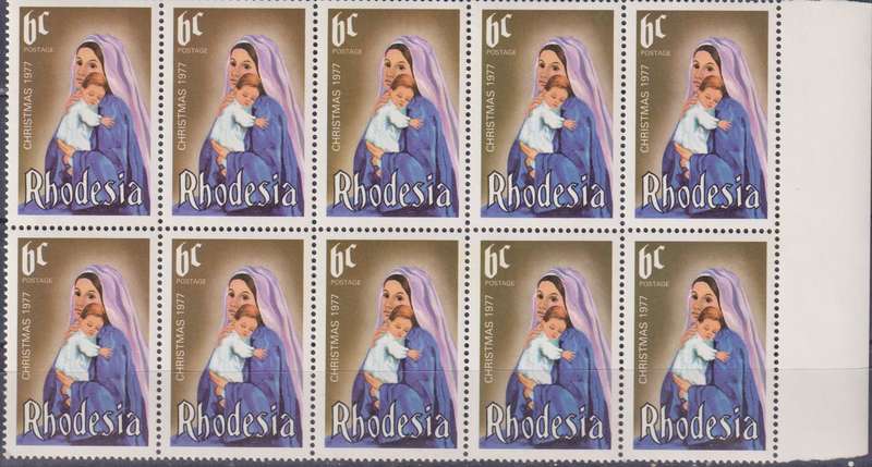 Stamp Control Blocks Rhodesia