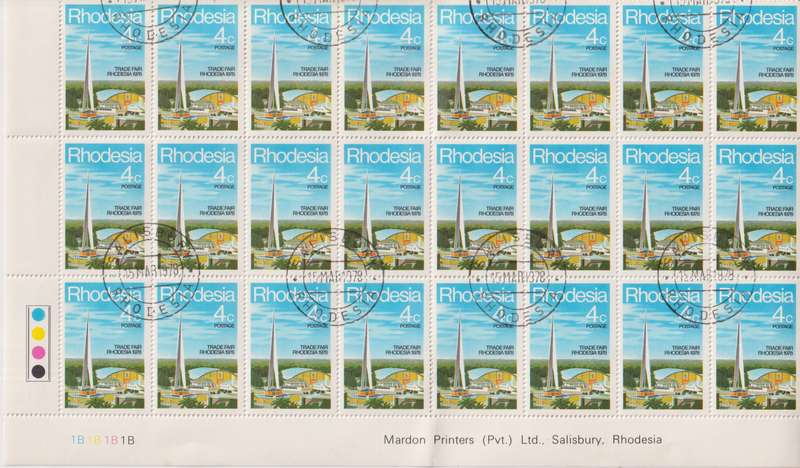 Stamp Control Blocks Rhodesia