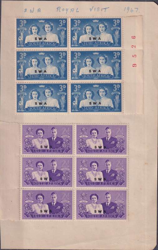 Stamps SWA 1947 Royal Visit