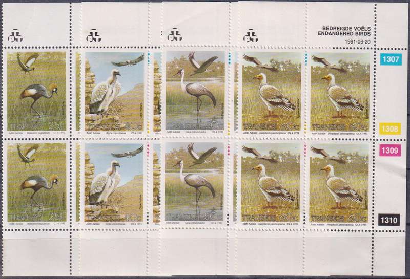 Stamps Control Blocks Transkei