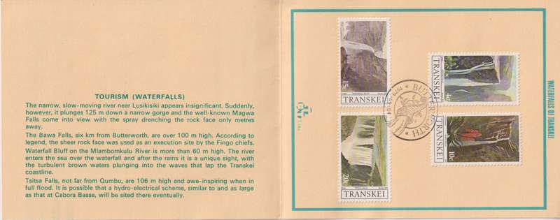 Stamp Cards Transkei 1979 Waterfalls