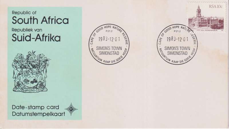 Stamps Date Stamp card RSA