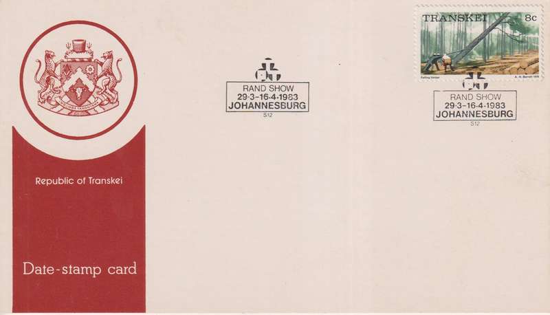 Stamps Date Stamp card Transkei