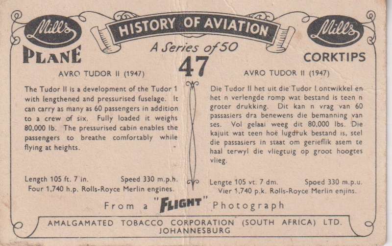 Cigarette Card History Of Aviation No. 47